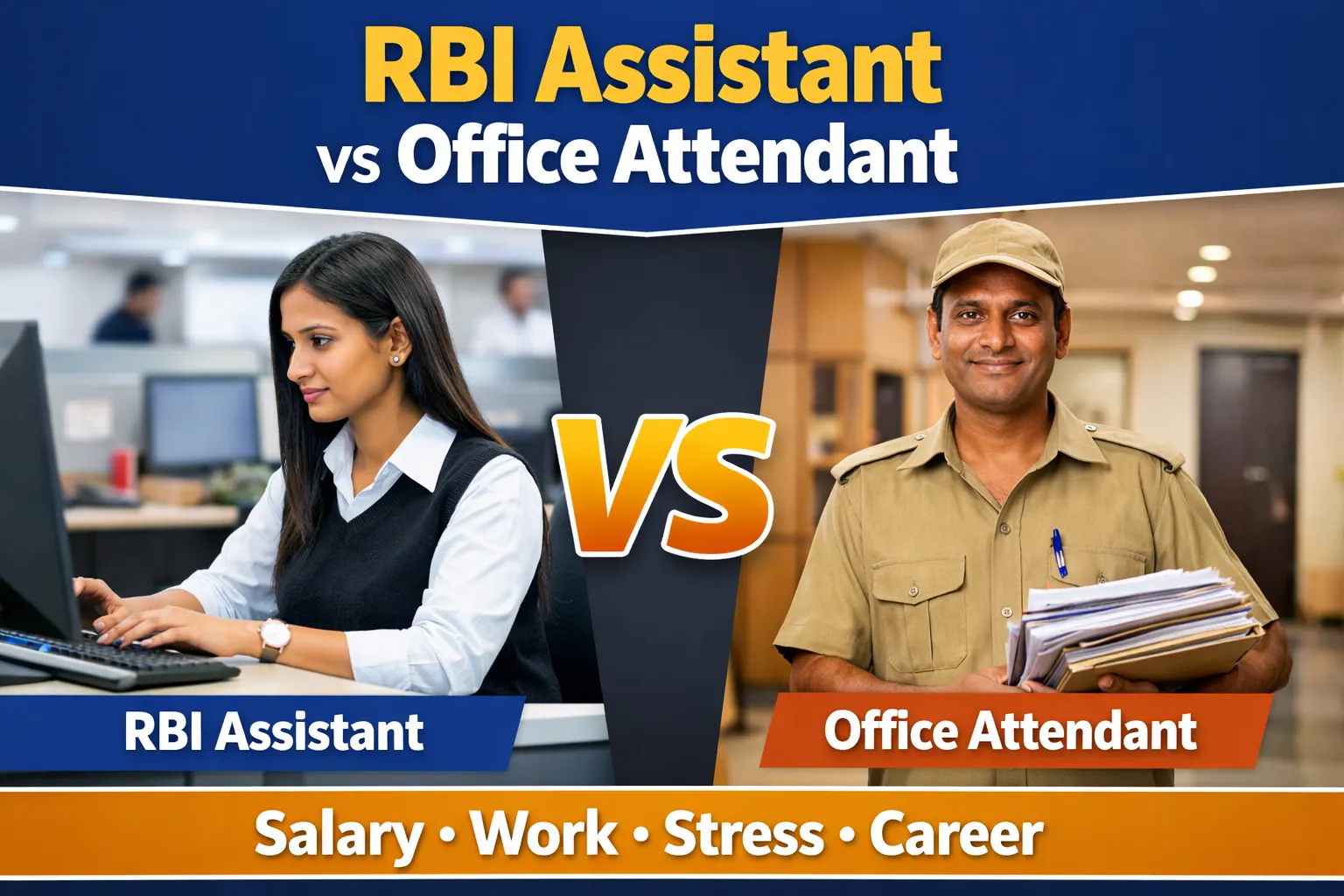 RBI Office Attendant vs Assistant salary and job comparison